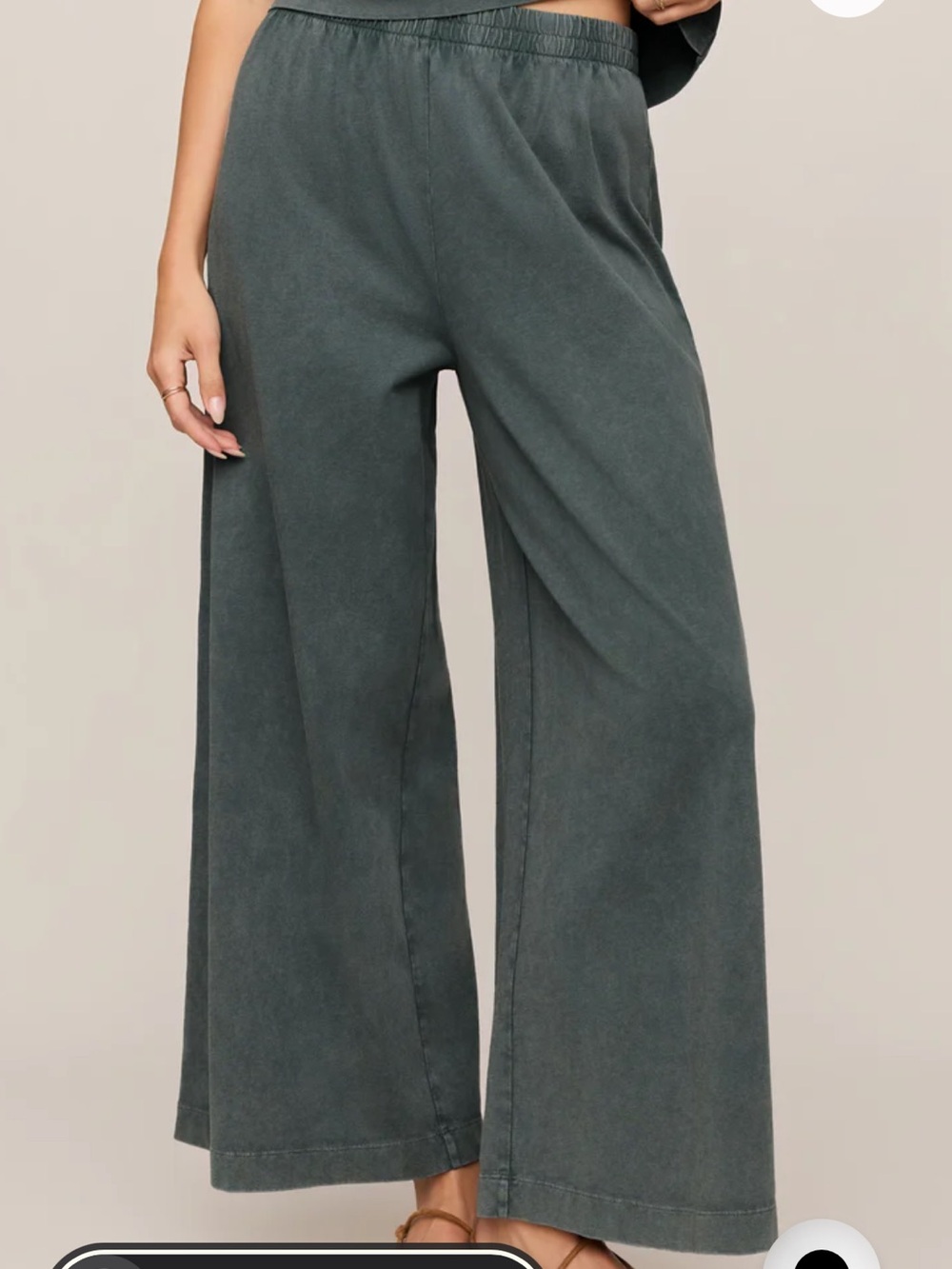 Z Supply scout jersey elastic waist pull on pants charcoal S
